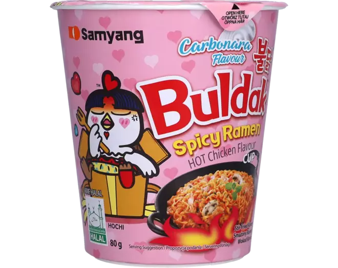 Ramen Buldak Carbonara Cup Samyang x 5 uds