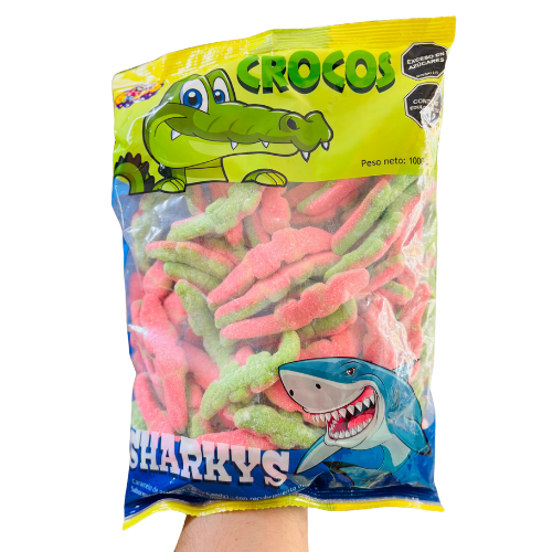 Gomas Crocos Tiburón y Cocodrilo x 1000g