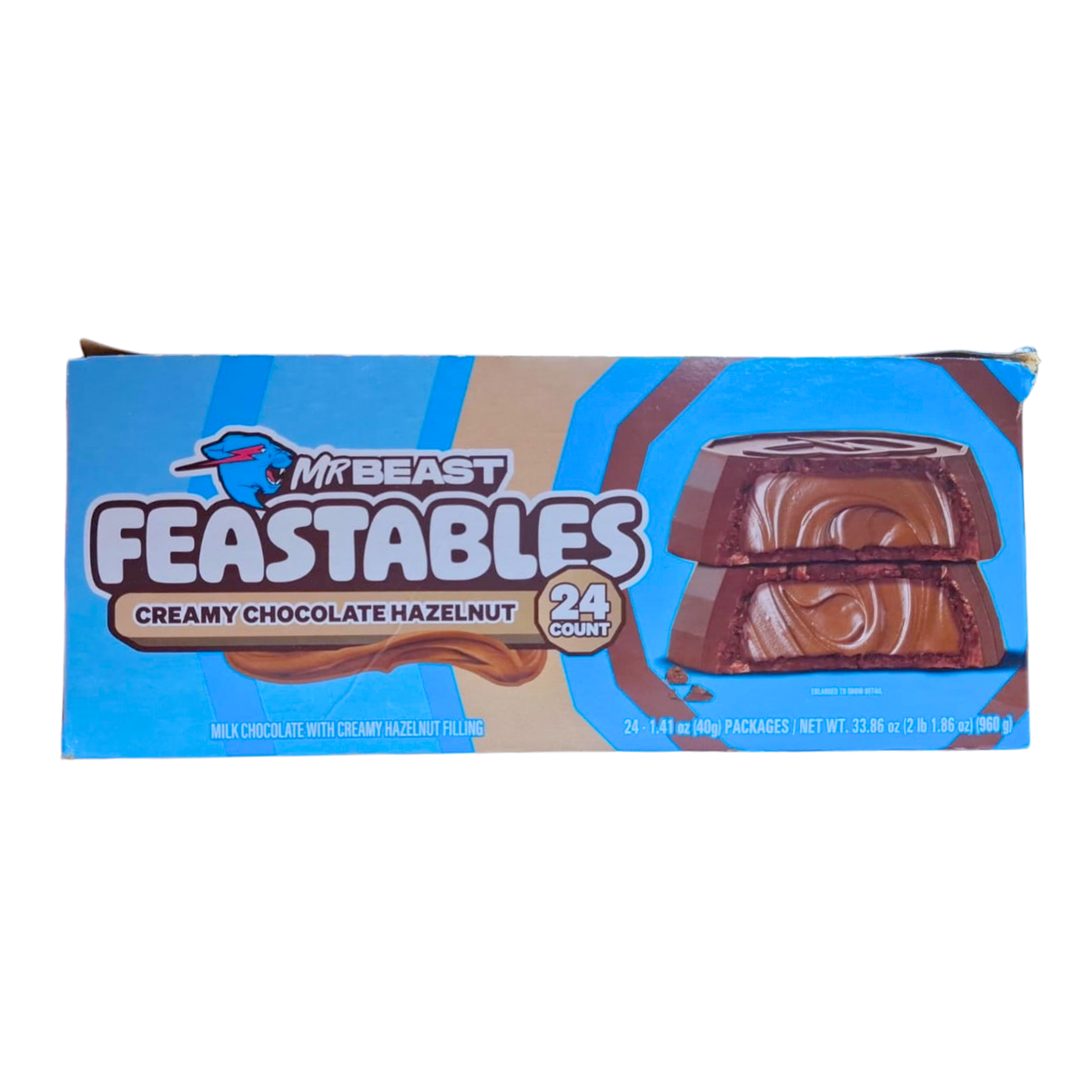 Feastables relleno cremoso de avellana - Mr Beast x 40g