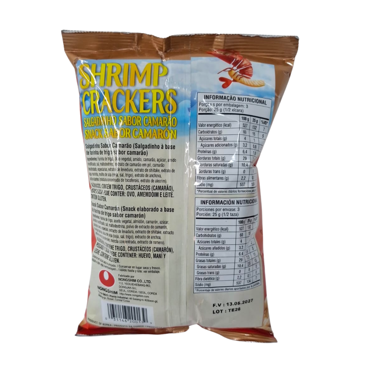 Snack de Camaron Shrimp Crackers x 75 g