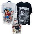 3 Camisetas de Anime x Talla surtida entre S M L