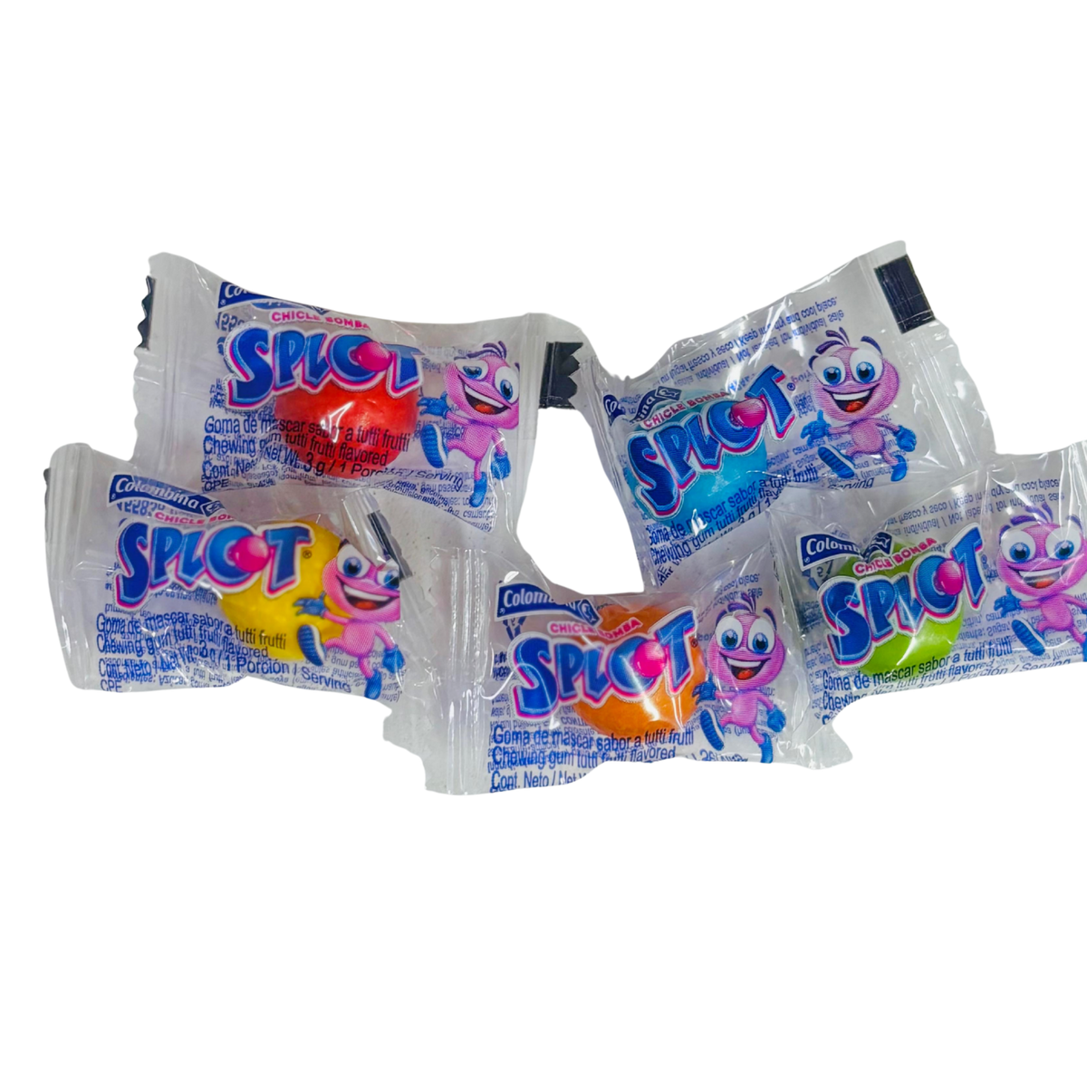 Splot Chicle Bola Color x 100 uds